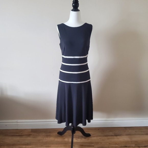 Lauren Ralph Lauren Dresses & Skirts - Lauren Ralph Lauren Black and White Horizontal Stripes Sleeveless Dress